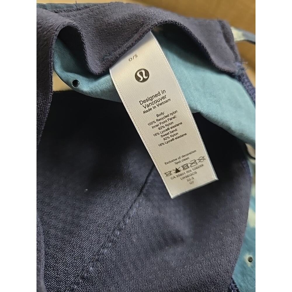 Lululemon Baller Adjustable Hat IIBM Blue 6 Panel Tie-Dye Soft Recycled Nylon - Picture 6 of 6
